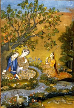 indio Painting - Elskovspar Mir Kalan Khan de la India